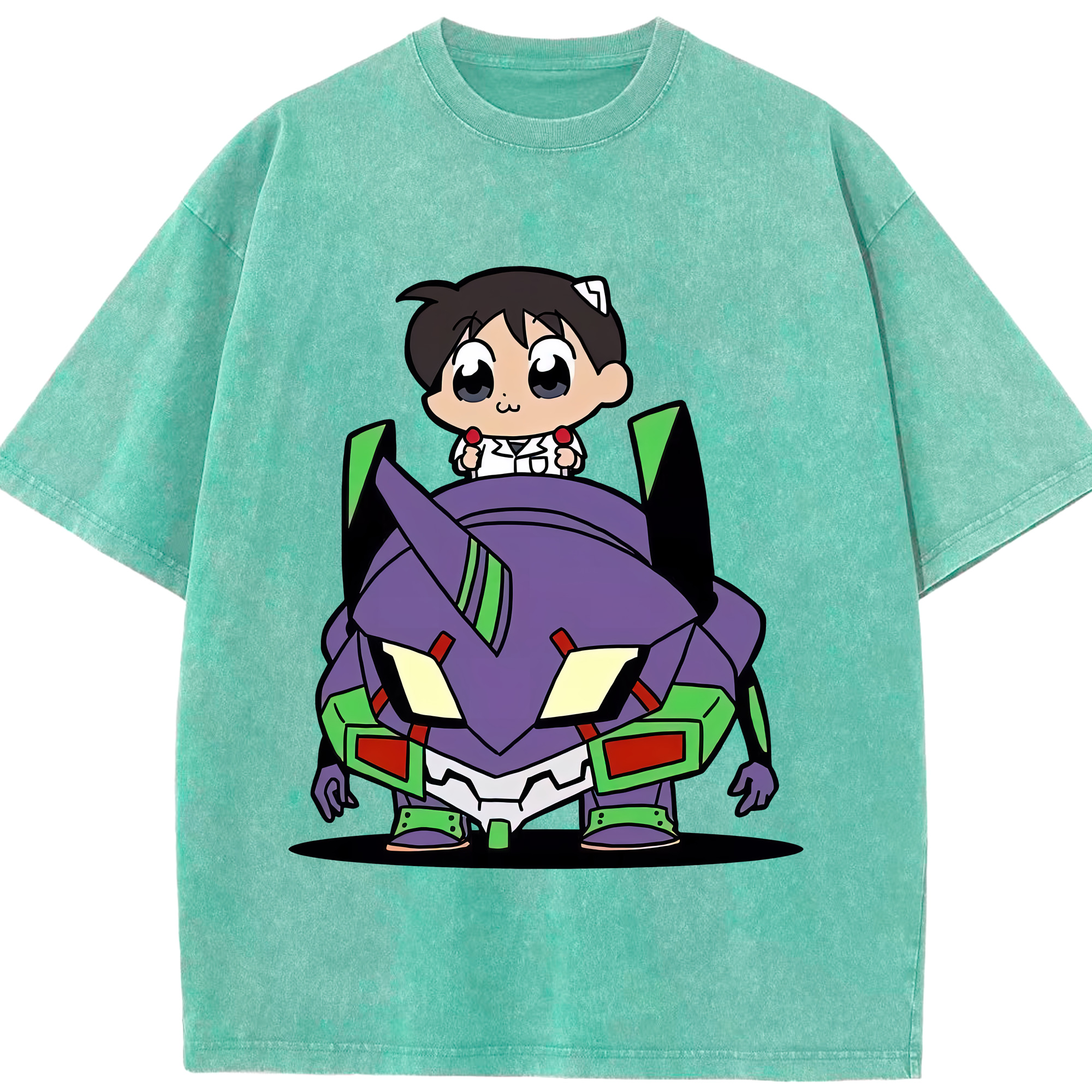 （画像用） EVA 新世紀エヴァンゲリオン 綿100% ヴィンテージ風 半袖Tシャツ（フロントプリント）